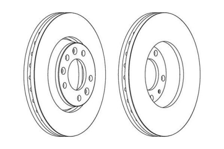 Тормозной диск передний вентилируемый Jurid 562839JC