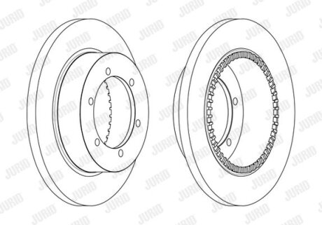 Тормозной диск задний невентилируемый Jurid 562840JC