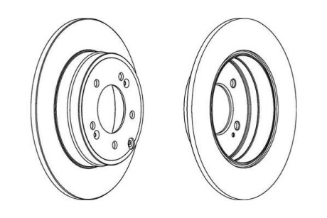 Тормозной диск задний невентилируемый Jurid 562849JC