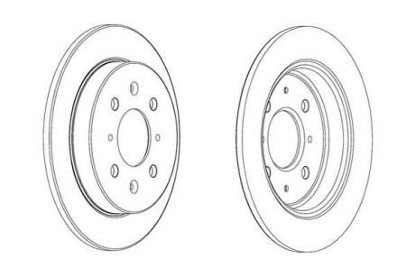 Тормозной диск задний невентилируемый Jurid 562851JC