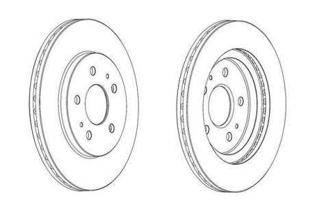 Тормозной диск передний вентилируемый Jurid 562853JC