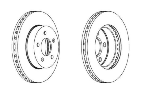 Тормозной диск передний вентилируемый Jurid 562856JC