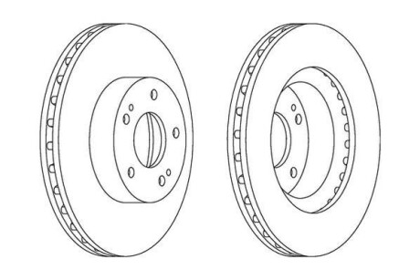 Тормозной диск передний вентилируемый Jurid 562873JC