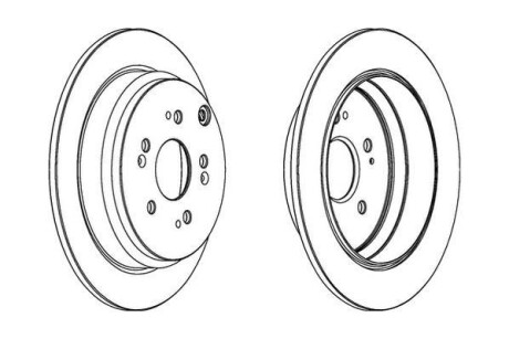 Тормозной диск задний невентилируемый Jurid 562884JC