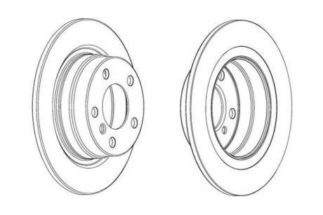 Тормозной диск задний невентилируемый Jurid 562905JC
