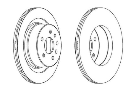 Тормозной диск задний вентилируемый Jurid 562909JC