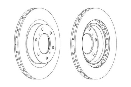 Тормозной диск передний вентилируемый Jurid 562913JC