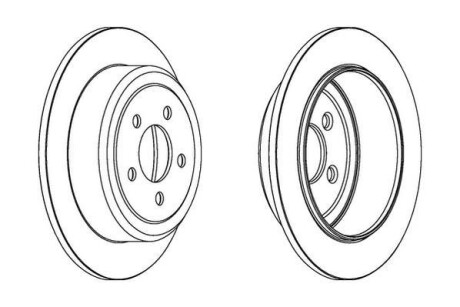 Тормозной диск задний невентилируемый Jurid 562917JC