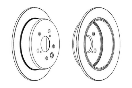 Тормозной диск задний невентилируемый Jurid 562920JC