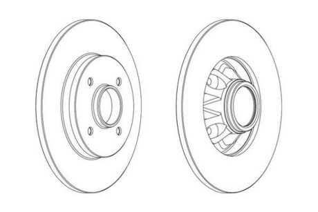Тормозной диск задний невентилируемый Jurid 562937JC1
