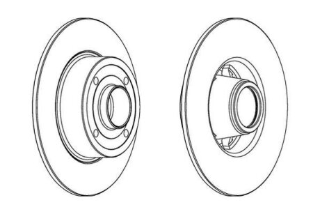 Тормозной диск задний невентилируемый Jurid 562939JC1