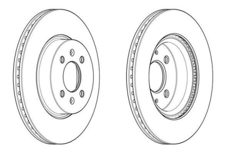 Тормозной диск передний вентилируемый Jurid 562944JC