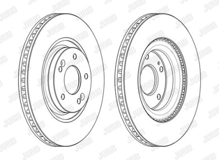 Тормозной диск передний вентилируемый Jurid 562987JC