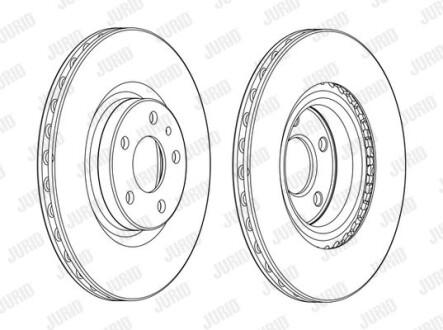 Тормозной диск передний вентилируемый Jurid 562988JC