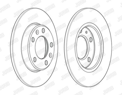 Тормозной диск задний невентилируемый Jurid 562996JC