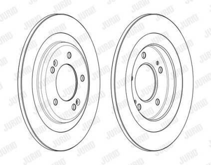Тормозной диск задний невентилируемый Jurid 563000JC