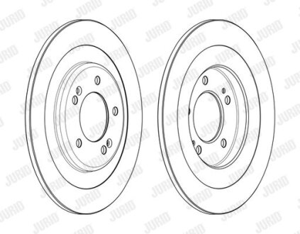 Тормозной диск задний невентилируемый Jurid 563001JC