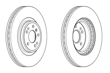 Тормозной диск передний вентилируемый Jurid 563002JC1