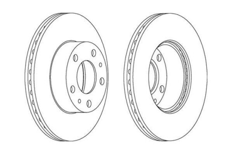 Тормозной диск передний вентилируемый Jurid 563018J