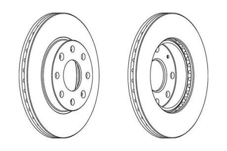 Тормозной диск передний вентилируемый Jurid 563019JC