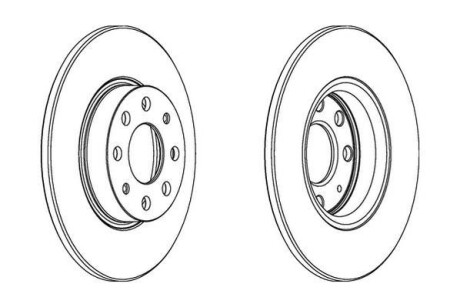 Тормозной диск передний невентилируемый Jurid 563020JC