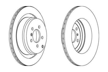 Тормозной диск задний вентилируемый Jurid 563023JC1
