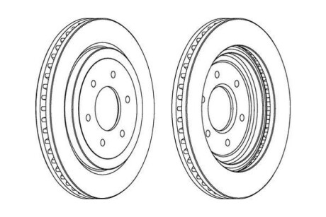 Тормозной диск передний вентилируемый Jurid 563024JC1