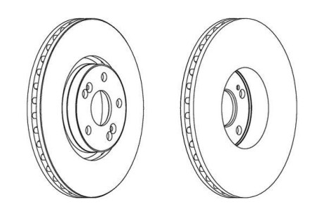 Тормозной диск передний вентилируемый Jurid 563025JC1