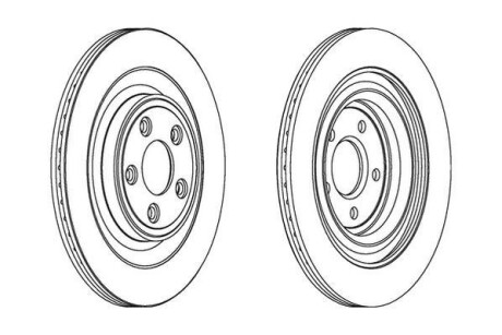 Тормозной диск задний вентилируемый Jurid 563027JC