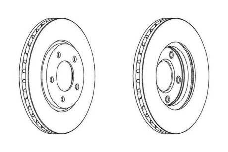 Тормозной диск передний вентилируемый Jurid 563030JC