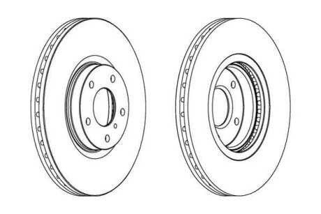 Тормозной диск передний вентилируемый Jurid 563032JC1