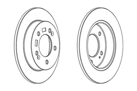 Тормозной диск задний невентилируемый Jurid 563033JC