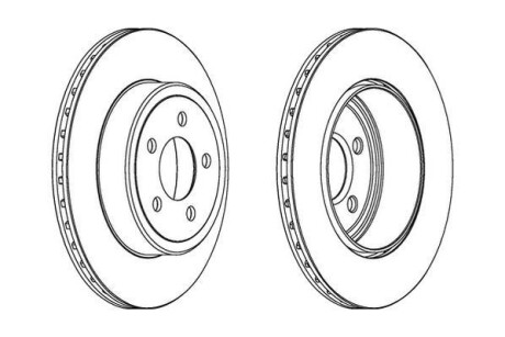 Тормозной диск задний вентилируемый Jurid 563034JC1