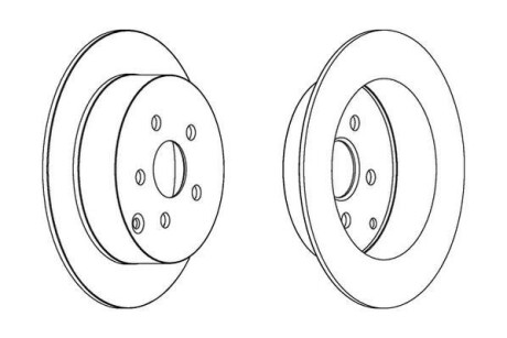 Тормозной диск задний невентилируемый Jurid 563037JC
