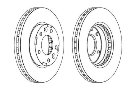 Тормозной диск передний вентилируемый Jurid 563039JC