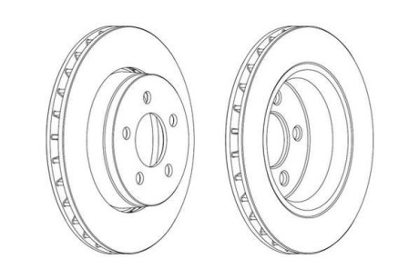 Тормозной диск передний вентилируемый Jurid 563041JC