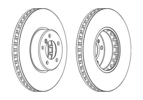 Тормозной диск передний вентилируемый Jurid 563045JC1
