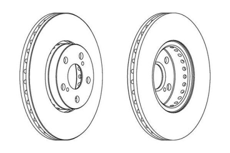 Тормозной диск передний вентилируемый Jurid 563048JC
