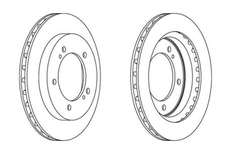 Тормозной диск передний вентилируемый Jurid 563049JC