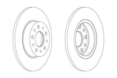 Тормозной диск задний невентилируемый Jurid 563064JC