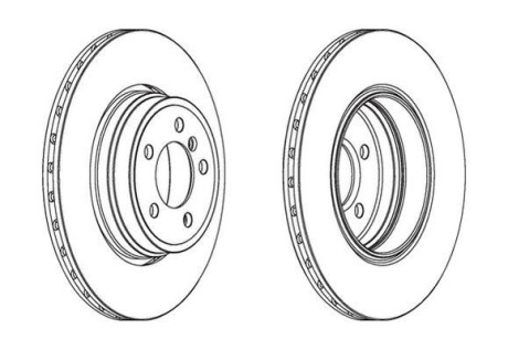 Тормозной диск задний вентилируемый Jurid 563066JC1