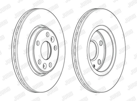 Тормозной диск передний вентилируемый Jurid 563080JC