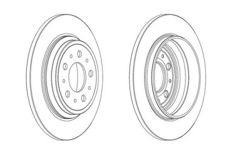 Тормозной диск задний невентилируемый Jurid 563090JC