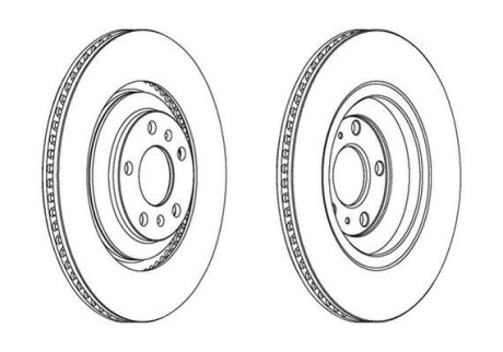 Тормозной диск задний вентилируемый Jurid 563095JC