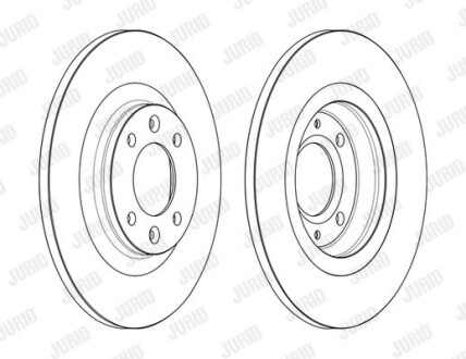 Тормозной диск задний невентилируемый Jurid 563162JC