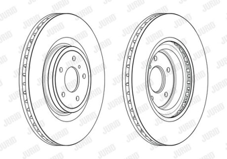 Тормозной диск передний вентилируемый Jurid 563195JC-1