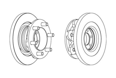 Тормозной диск передний невентилируемый Jurid 567118J