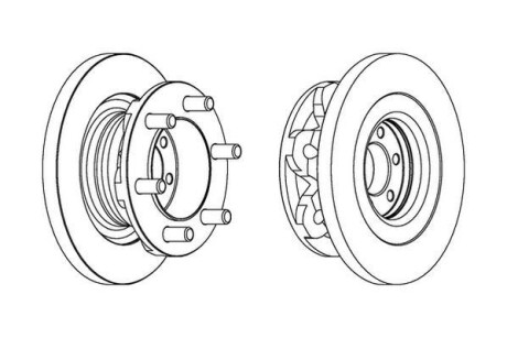 Тормозной диск передний невентилируемый Jurid 569168J