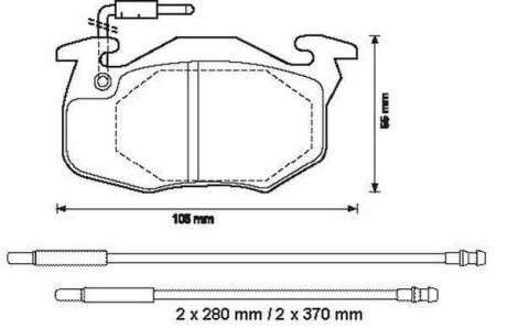 Тормозные колодки дисковые, комплект Jurid 571525J