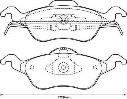 Тормозные колодки дисковые, комплект Jurid 571967J